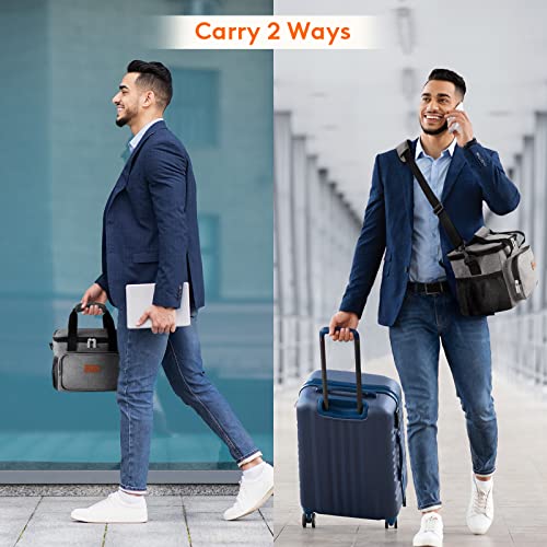 Lifewit Kühltasche klein unterwegs, Isolierte Cooler Bag Lunchtasche faltbar für Herren und Damen, wasserdichte Thermotasche Umhänge für Essen, Bier, Arbeit, Strand, Reise, Grau, 9L 12 Dosen 5