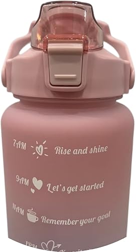 Miniatura 6 de Botella de agua con medida de agua, botella de agua motivacional con tiempos para beber y manejar, botella de agua de entrada diaria, botella de