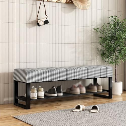 Tabouret à chaussures à porter avec armoire intégrée pour petite entrée moderne - 7