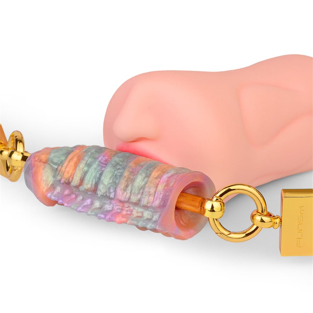 Silikon Einstellbar Knebel, Fischform Mundknebel Oralsex Mund Plug Mundsperre Mundspreizer Fesselspiele Fetisch BDSM Ballknebel Bondage Mouth Gag Sexpielzeug für Frauen Männer,Rosa
