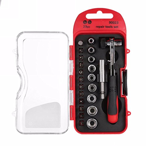Kit de destornilladores mini 23 en 1 con trinquete y extensión miniatura 5