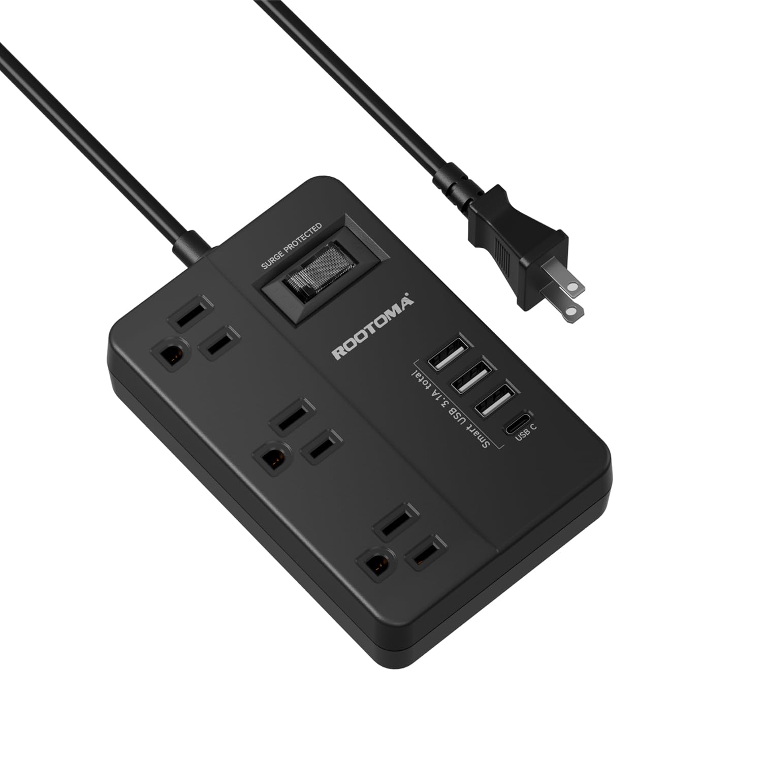ROOTOMA 2 Prong Power Strip