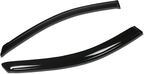 DNA motoring WVS-209 Deflector de ventana de ventilación deflector de lluvia/sol, humo oscuro, 2 piezas