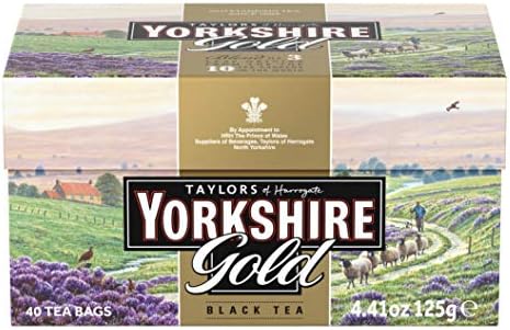 Yorkshire Tea, Gold, Black Tea Bags, 40ct (Pack of 5)