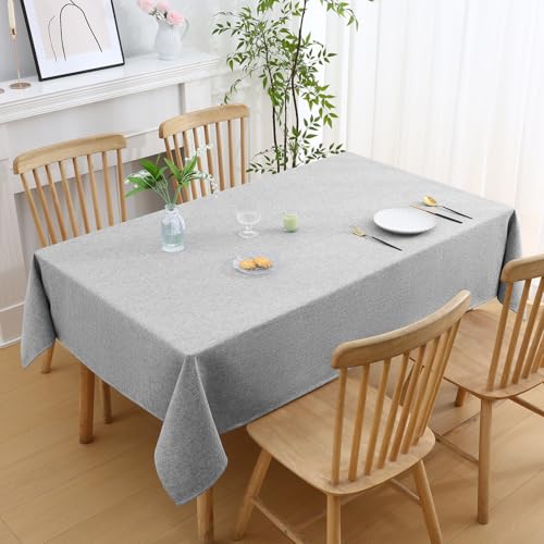 Nappe rectangulaire grise pour table de fête et extérieur