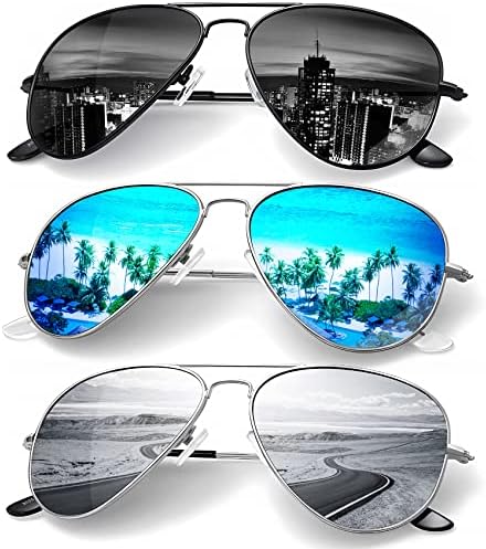 KALIYADI Classic Aviator Sunglasses for Men Women Driving Sun glasses Polarized Lens UV Blocking