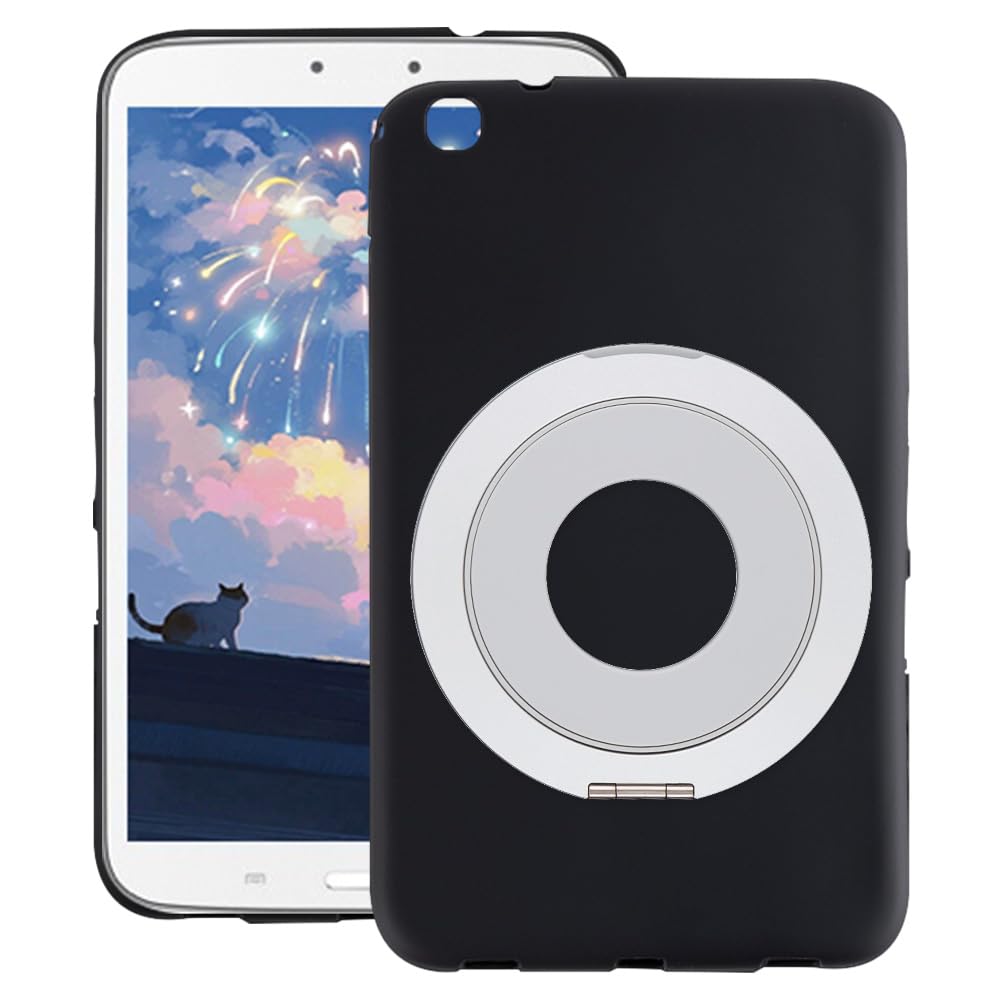 Funda Samsung Galaxy Tab 3 8.0 2013 con soporte de mango protector de mesa negro y plata 8