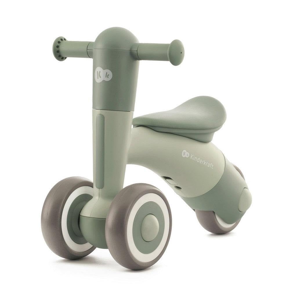 Kinderkraft MINIBI Bicicleta sin pedales partir 1 año, Bicicleta ligeras para los Niñas y Niños, sillín ajustable, pesa apenas 2,1 kg, Verde