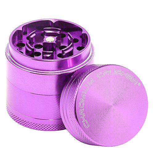 Chromium Crusher 1.6 Inch 4 Piece Tobacco Spice Herb Grinder - Purple