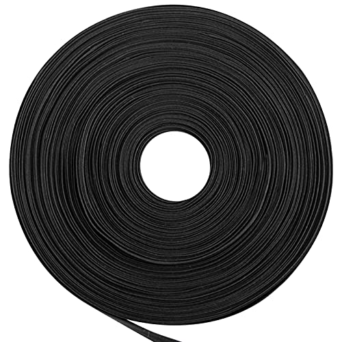 WXJ13 Single Fold Bias Tape 1/2 Inch Bias Binding Tape, Sewing Bias Tape, Hemming Tape for Carpet Edges, DIY Crafts, Seaming, Sewing, Piping, Quilting (Black, 55 Yards)