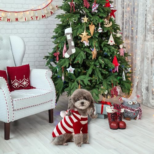 Hundepullover Rot Kleidung für Kleine Hunde Welpen Weste Hundeshirts für Kleine Hund Dehnbarer Pullover Hund Hundepulli Mit Kapuze XL