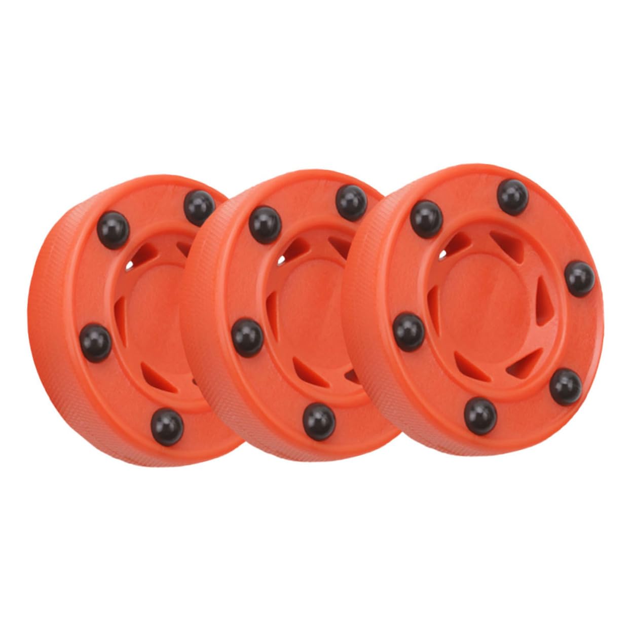HEMOTON 3 Ensembles Palet Rondelle De Hockey À roulettes Mini- De Hockey Fournitures De Sport De Hockey Rondelles De Hockey Rondelle De Hockey De Rue des Balles Rouge PVC 3 Pièces * 3