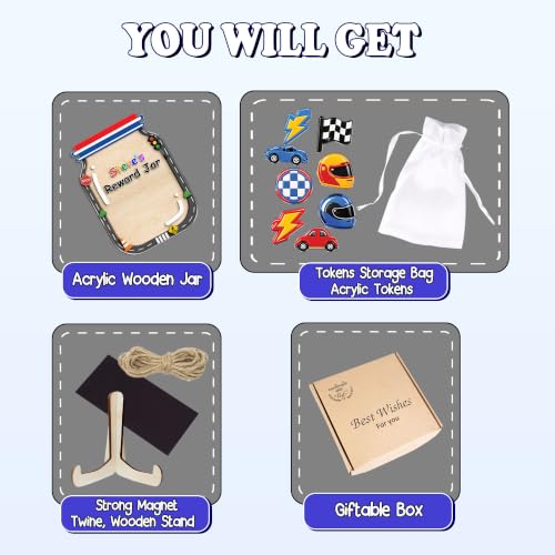Image of Personalized Vehicle Magnetic Reward Jar for Kids, Toddler Potty Training