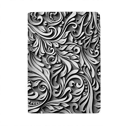 Protège-passeport floral blanc en simili cuir 6.5x4.5" pour voyage