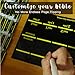 Bible Tabs, Large Print Laminated Bible Tabs for Women and Men - Easy to Read Bible Book Tabs for Study Bible, Index Tabs for Old and New Testament, Bible Labels Tabs for Christian Gift, Black