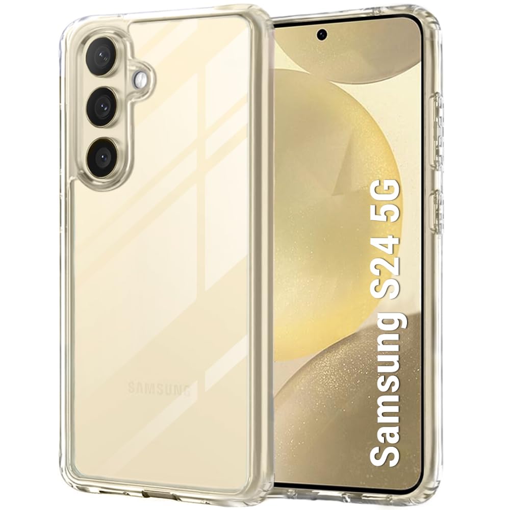 TheGiftKart Ultra-Hybrid Crystal Clear Back Case Cover for Samsung Galaxy S24 5G | Shockproof Design | Camera Protection Bump | Hard Clear Back | Bumper Cover for Samsung S24 (PC & TPU, Transparent) (B0CR6Q2MJ7) Amazon Price History, Amazon Price Tracker