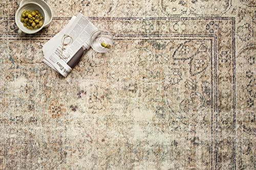 Loloi Margot Collection MAT-01 Antique/Sage 5'-0" x 7'-6" Area Rug, No-Shed Easy Clean Large Patterned Area Rug for Living Room, Bedroom, Dining Area