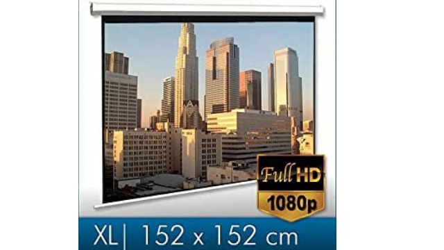 Melko Beamerleinwand Mit Stativ 85 Zoll - Heimkino Leinwand 152x152cm Für Projektoren & Präsentationen