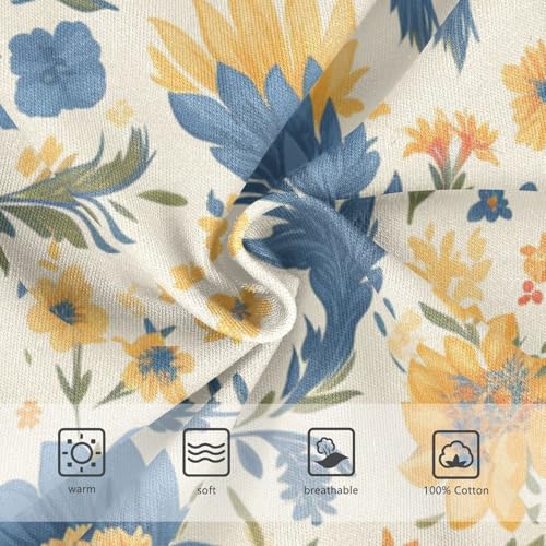 KLL Paisley Watercolor Floral Pattern Tile Flowers Toddler Boy Cotton Underwear Briefs Breathable Children Undies3