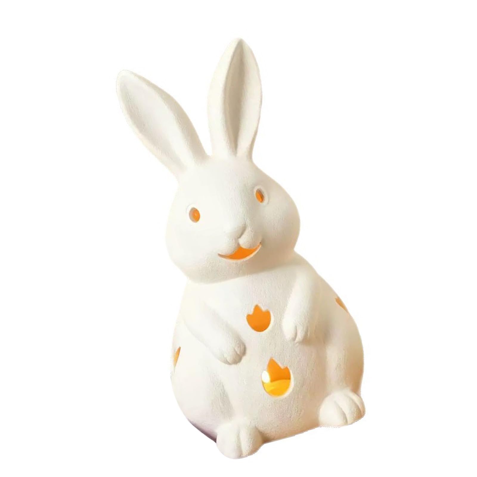 OSNIYAW Resin Rabbit Holder, Rabbit Figurines, Table Decoration, Rabbit Candle Holder