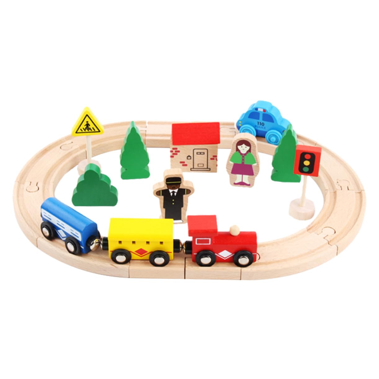 Giocattoli Di Legno Puzzle Per Ragazzo Set Di Vagoni Ferroviari in Legno Di Faggio Giocattoli Educativi Per Ragazzo Puzzle Per Per