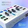 FIFINE Audio Interface with RGB Lights,Slider Fader for Podcast Streaming Gaming,PC Audio Mixer,Stream Deck with XLR Microphone Input,Voice Effects for Music Recording,Video Creating-SC3 White #2