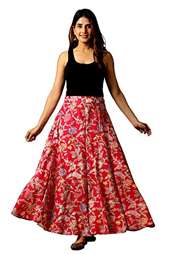Image of Ravaiyaa - Attitude is everything Cotton Hand Block Floral Printed Wrap Around Women's Free Size Skirt Rapron