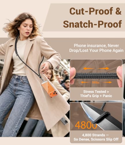 Image of 2 Pack Phone Lanyards with Metal Connector & 0.02 inch Tether Tab