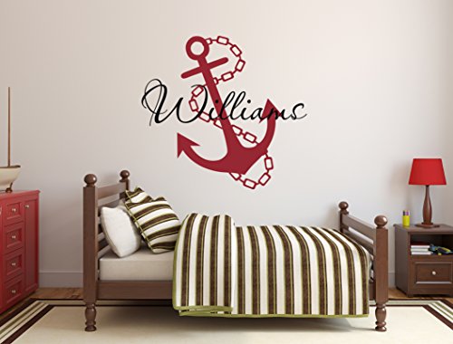 Vinilo decorativo cadena ancla para pared