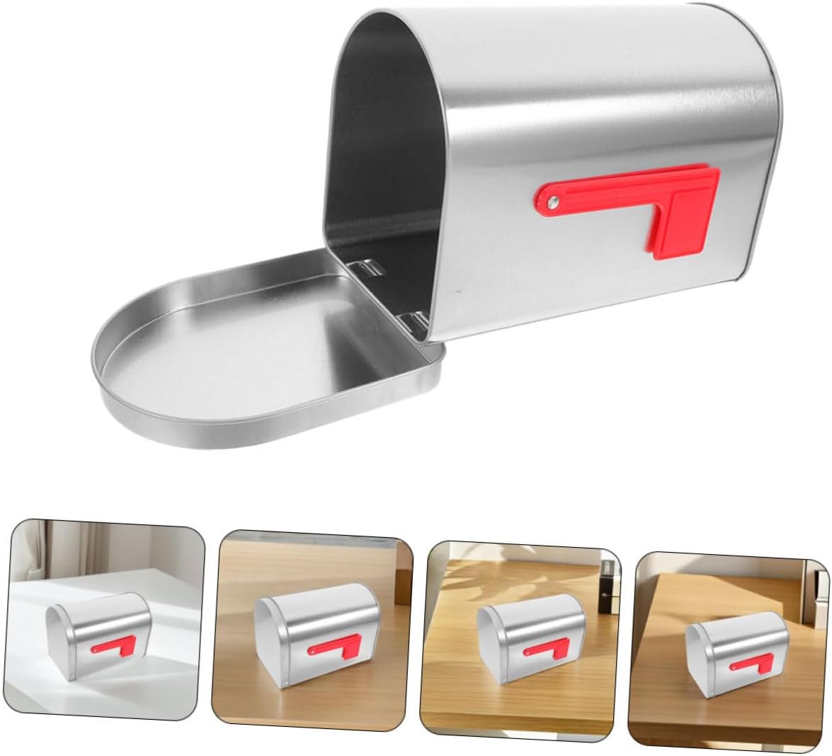 Cabilock 2Pcs Versatile Tinplate Mailbox for Home Decoration and Outdoor Storage Sturdy Metal Box with Lid Easy to Clean and Maintain for Rural Mailbox Use