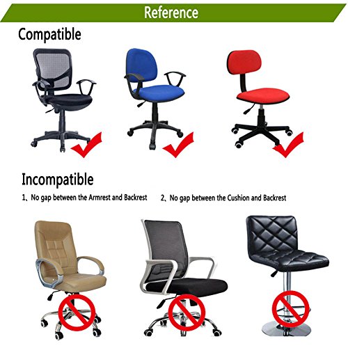 Melaluxe Computer Office Chair Cover - Protective & Stretchable Universal Chair Covers Stretch Rotating Chair Slipcover