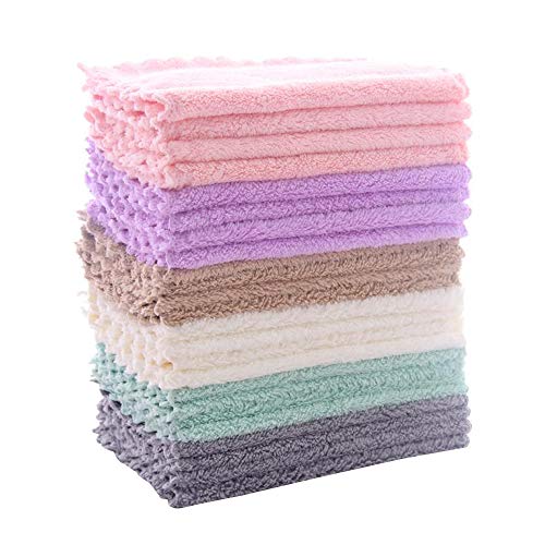Comparison: Best Dish Cloths For Kitchen 8 24 Pack Kitchen Dishcloths - Does Not Shed Fluff - Reusable Dish Towels, Dish cloths, Super Absorbent Coral Fleece Cleaning Cloths, Nonstick Oil Washable Fast Drying, 7 x 9 Inch (Multicolor)