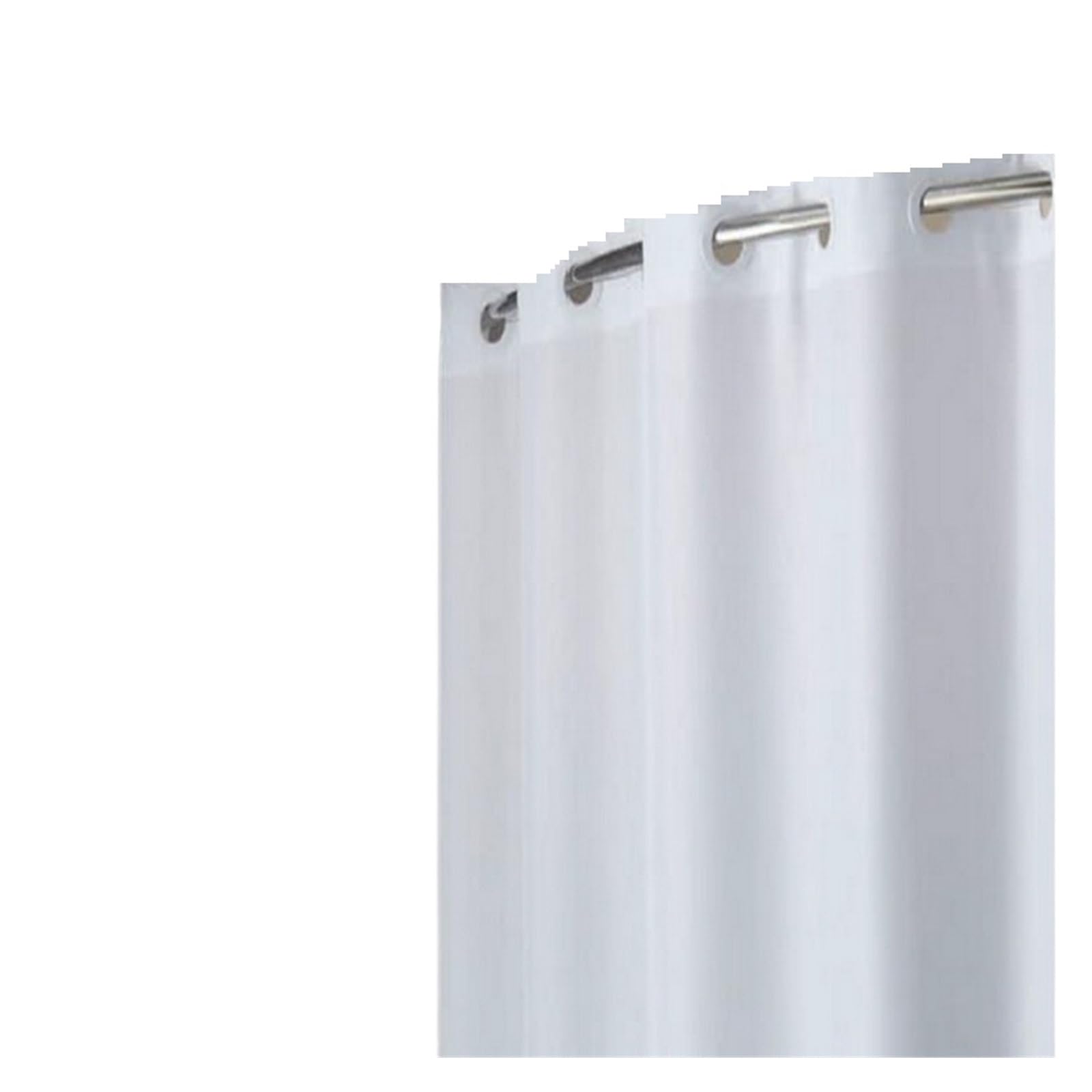 tenda doccia Tenda da doccia senza gancio, in tessuto resistente, for hotel, bagno in(WHITE,180x200cm)