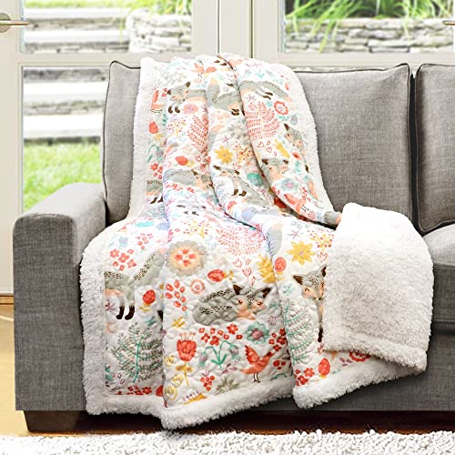 Lush Decor 16T000855 Pixie Fox Reversible Sherpa Throw Blanket thumb #4