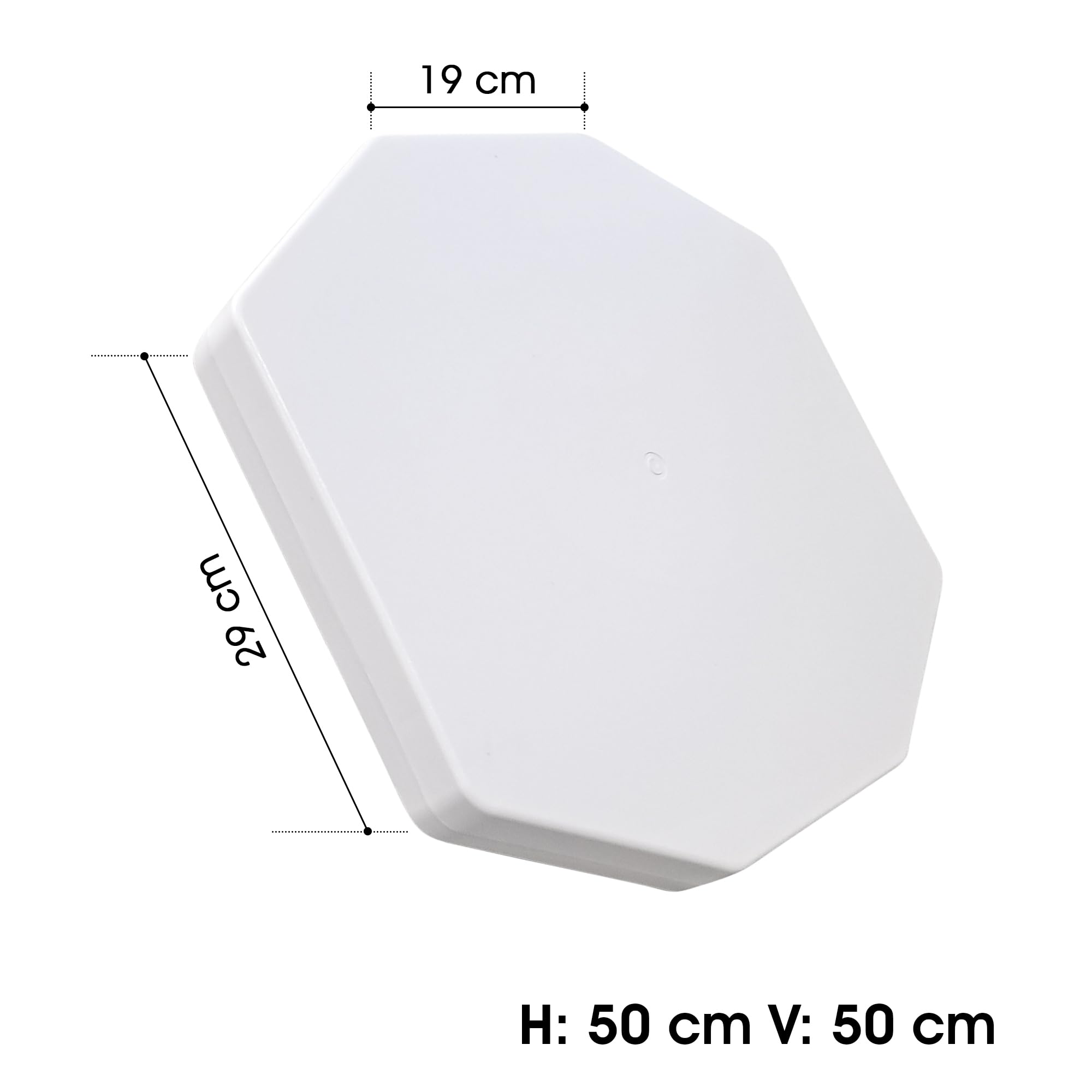 POWERSAT - Flache Satellitenschüssel, 2 Anschlüsse/ 4 Anschlüsse, ideal für ASTRA 1(19.2 E) Satelliten-TV, robuste Satellitenantenne, wetterfest, ideal für Balkon und Camping(TWIN LNB)