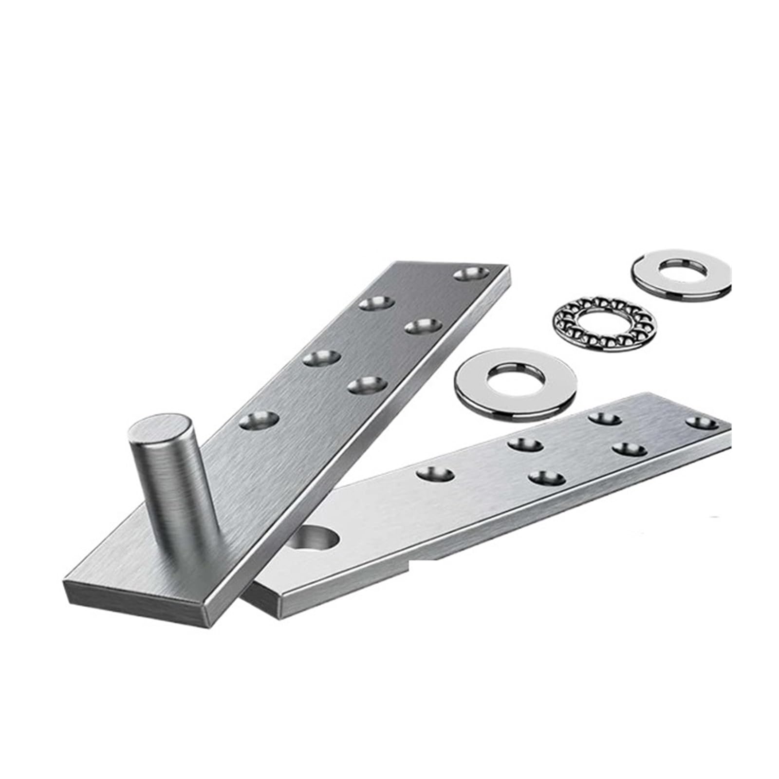 Sensumepb Silver Heavy Door Pivot Hinge, Invisible Pivot Hinge System For Wood Doors Up To 200 Lbs, Concealed Hardware(Silver Heavy)