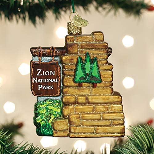 Miniatura 2 de Old World Christmas Adornos de vidrio soplado del parque nacional Zion para el árbol de Navidad