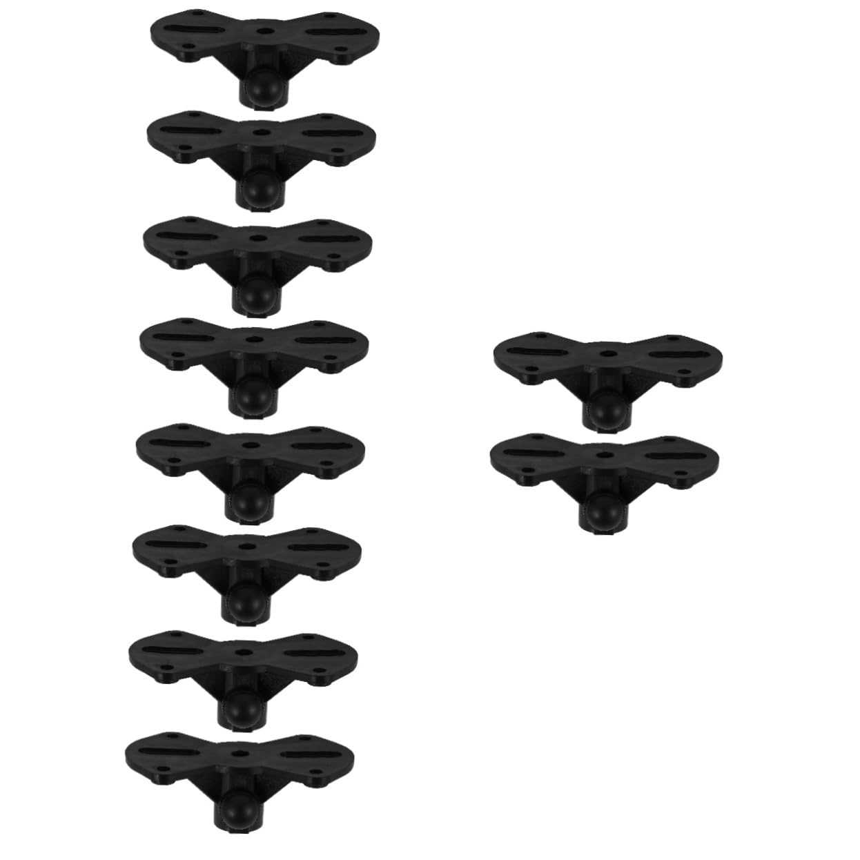 VICASKY 5sets Plastic Speaker Base Holder Desk Mount Stand Small Speaker Stands Pair 2pcs*5