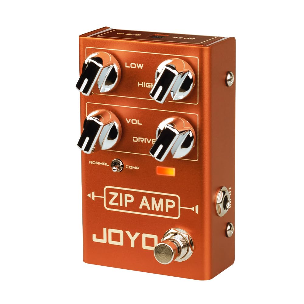 JOYO Compression Overdrive Guitar Pedal, 3-Mode COMP Toggle from Clean Boost to Rich Crunch with 2-Band EQ, True Bypass (ZIP AMP R-04)