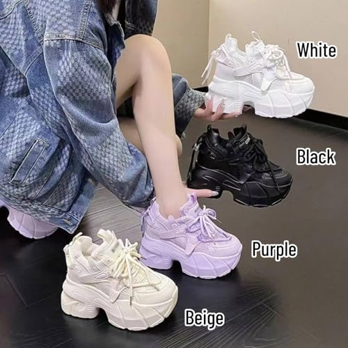 Chunky Sneakers for Women & Girls Walking Shoes with 2.7-Inch Thick Sole - Lightweight & Comfortable4