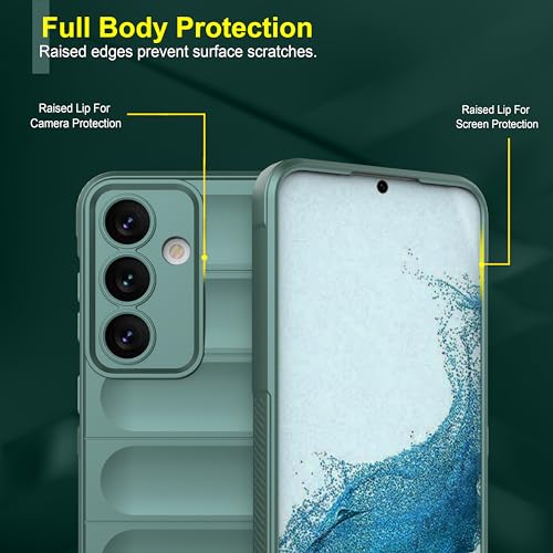 Image of amazon basics Back Case Cover for Samsung Galaxy S24 Plus 5G | Compatible for Samsung Galaxy S24 Plus 5G Back Case Cover | Liquid Silicon Magic Case with Camera Protection | DarkGreen