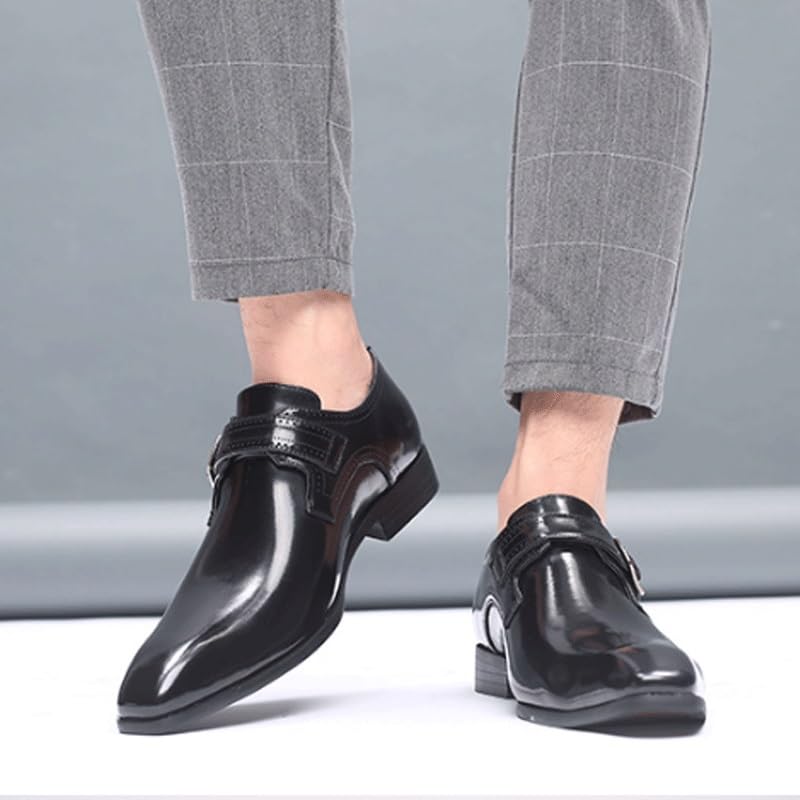 Mens Classic Oxford Lace Up Wedding Pointed Toe Dress Shoes Fashion Round Toe Casual Formal Shoes2