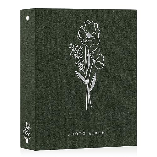 Lanpn Fotoalbum A4 50 Bilder, Klein Leinen Einstecken Einsteckalbum für Hochformat Fotos Bilder Grün Lanpn Fotoalbum A4 50 Bilder, Klein Leinen Einstecken Einsteckalbum für Hochformat Fotos Bilder Grün
