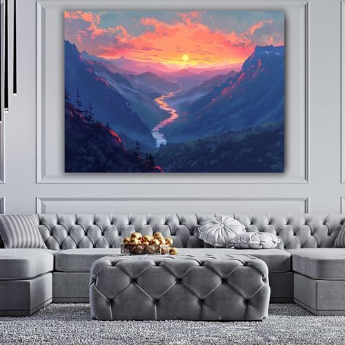 Impression sur toile intissee paysage deco interieure - 4
