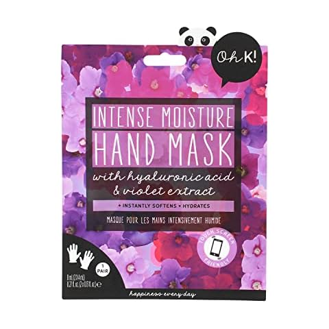 Oh K Intense Moisture Hand Mask, Hydrates and Softens, Vegan and Cruelty-free, with Violet Flower Extracts, 21g Cover
