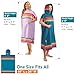 SUN CUBE Surf Poncho Changing Robe with Hood, Quick Dry Microfiber Wetsuit Changing Towel for Surfing Beach Swim Outdoor Sports Men, Absorbent Wearable Towel Cover Up with Pocket, Sunset Blue