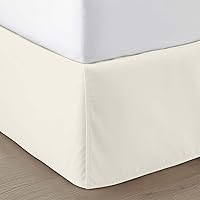 Vista 18 de SGI Bedding Falda de cama tamaño individual de 12 pulgadas con caída, estilo plataforma con ajuste seguro, aspecto clásico a medida, elegante