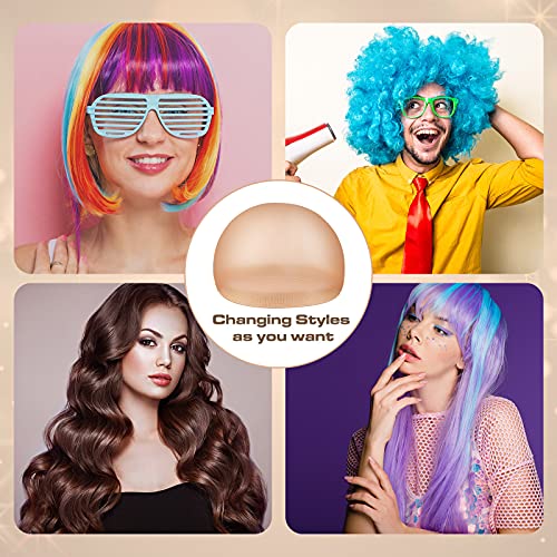 100 Pieces Wig Cap Elastic Medium Nylon Stocking Caps Stretchy Stocking Wig Caps Secure Your Hair, Lightweight, Breathable (Skin) #TOP6