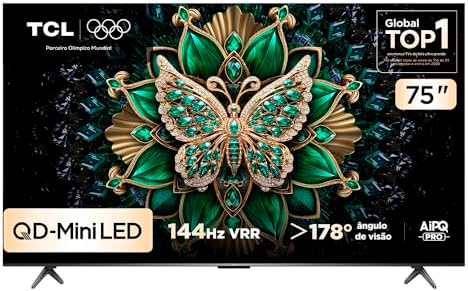 Smart TV TCL 75 Polegadas QLED Mini LED 4K C6K WiFi Bluetoot...