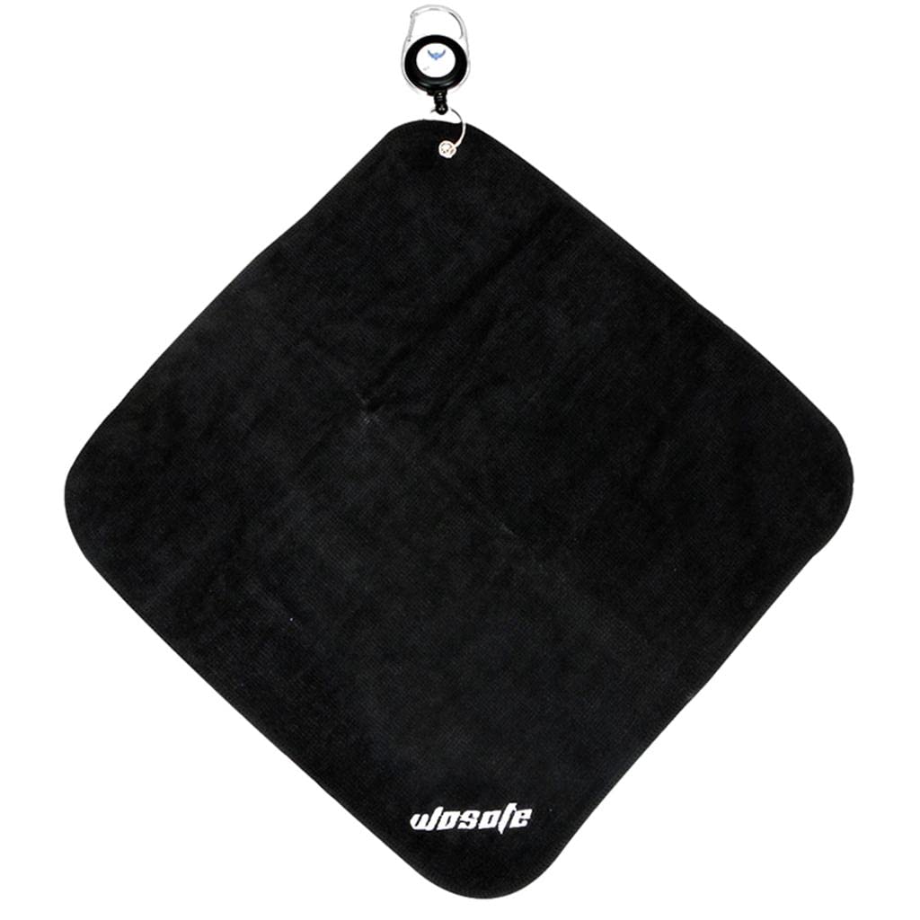 30x30cm Microfiber Golf Towel Sweat-absorbent Wiping Cloth Sports Black